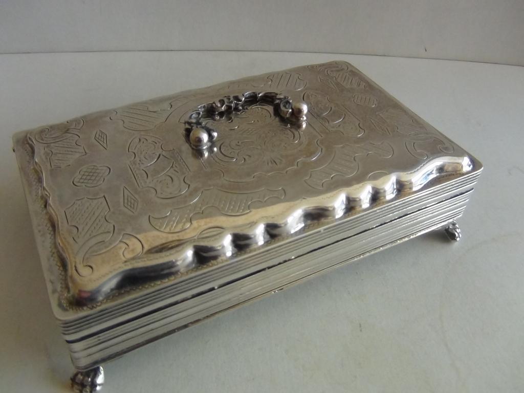 Antiek zilver EZ3 lepeldoosje 2e gehalte zilver gekeurd Ned., Antiek en Kunst, Antiek | Goud en Zilver, Verzenden, Zilver