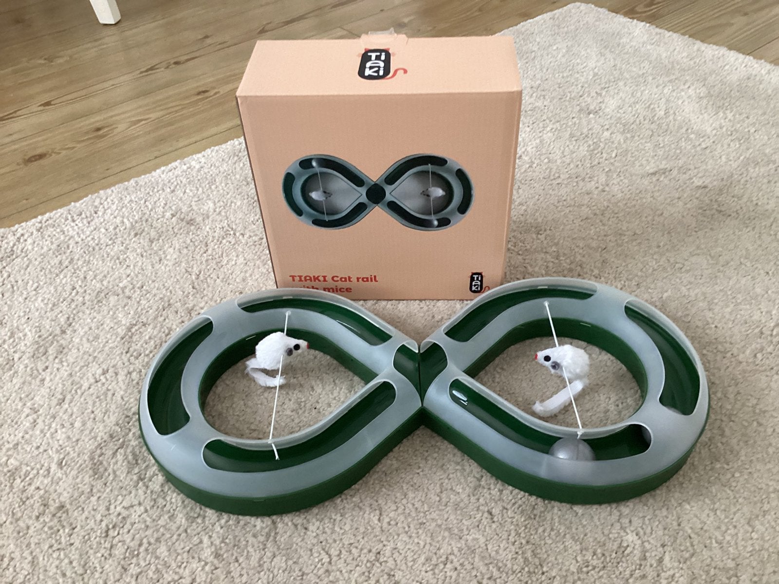 Katten rail met 2 muizen, Ophalen of Verzenden, Zo goed als nieuw