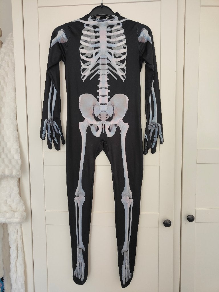 Skelet pak Halloween, maat 120, Ophalen of Verzenden, Zo goed als nieuw, 110 t/m 116, Jongen of Meisje