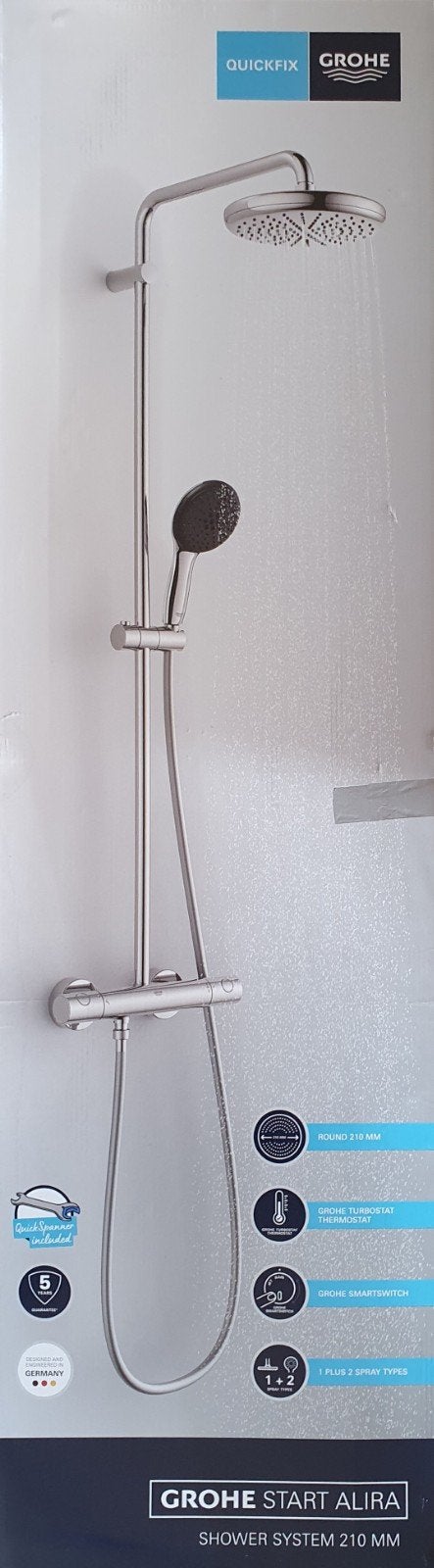 Grohe Start Alira Shower System 210 mm Regendouche, Ophalen of Verzenden, Nieuw, Chroom, Douche