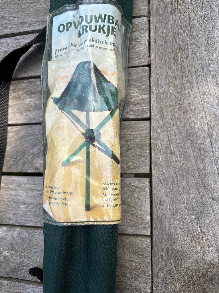 Opvouwbaar krukje in draagtas, Ophalen, Campingstoel