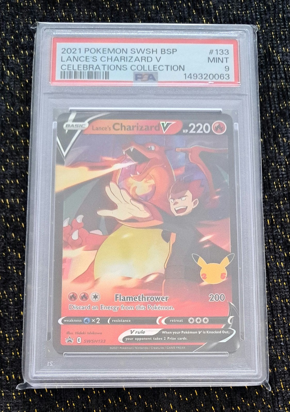 Lance's Charizard V #133 Celebrations PSA 9, Ophalen