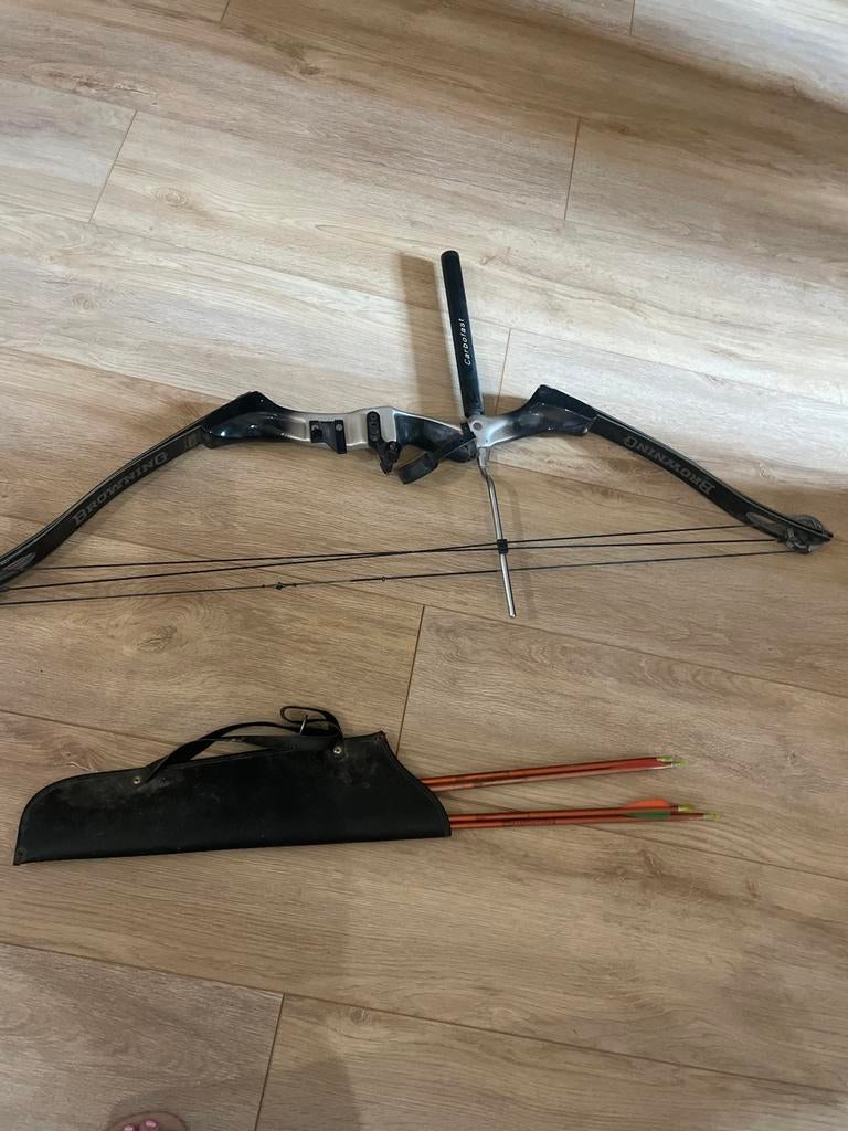 Compoundboog Browning met pijlen en koker, Ophalen of Verzenden, Gebruikt, Compoundboog