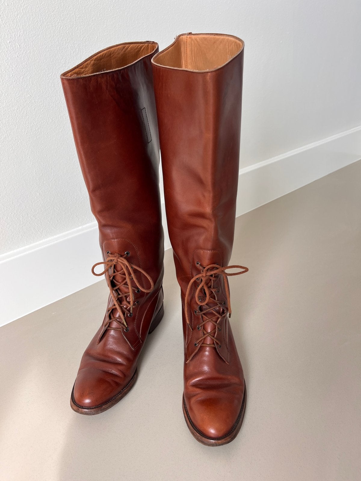 Ralph Lauren laarzen 36,5, Kleding | Dames, Schoenen, Ophalen of Verzenden, Zo goed als nieuw, Bruin, Hoge laarzen