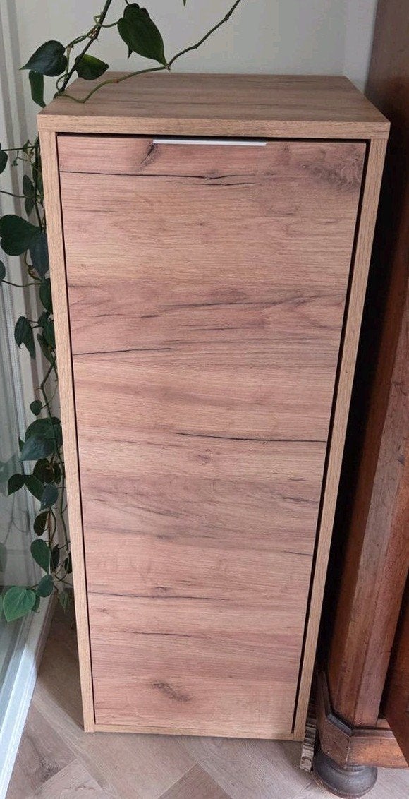 Houtlook kast met 3 vakken - 35x40x110 cm, Ophalen, Zo goed als nieuw