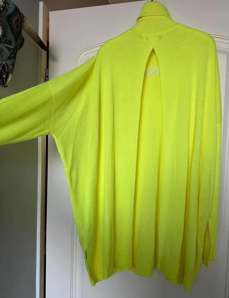 Reinders , neon gele col trui , one size, Ophalen of Verzenden, Gedragen, Maat 42/44 (L), Geel