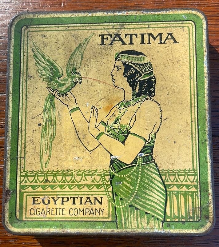 Oud sigaretten blikje - “Fatima”- jaren ‘20, Verzenden, Gebruikt, Overige