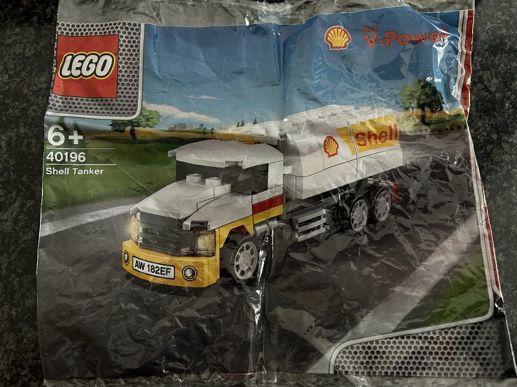 Lego Shell Station 40195 + Tanker 40916 + racecar 40192, Gebruikt, Overige thema's, Compleet, Lego