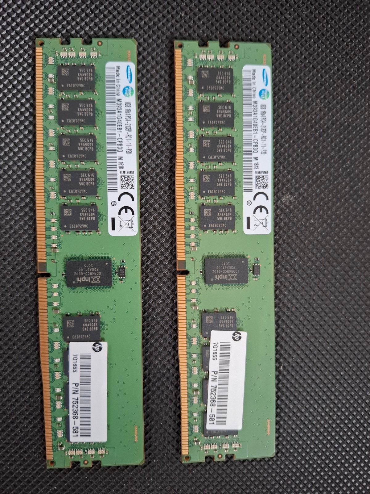 2x 8GB DDR4 RAM PC4-2133P Geheugenmodules voor HP, Computers en Software, Gebruikt, Server, DDR4, 8 GB