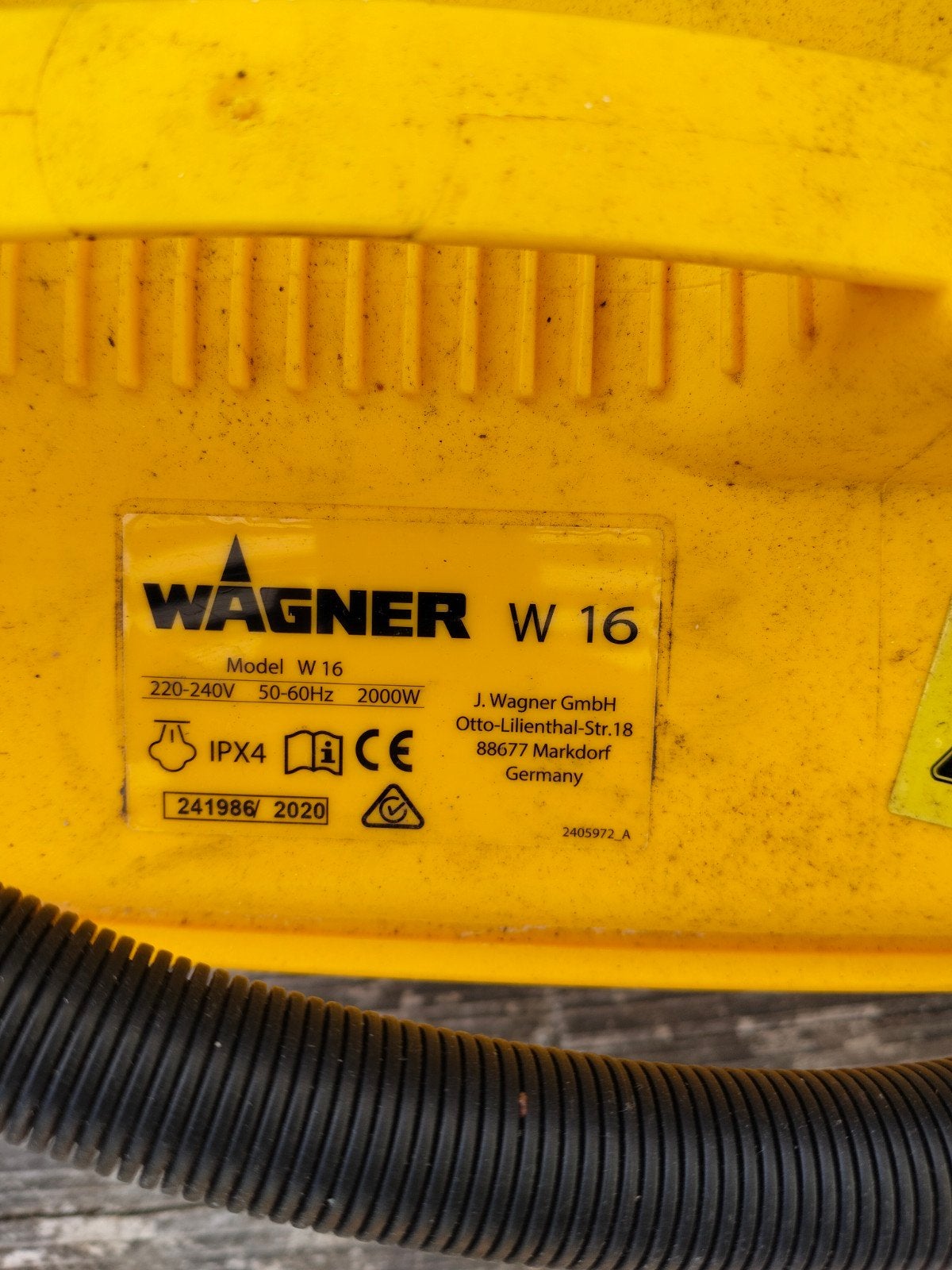 WAGNER W 16 Stoomreiniger - 2000W, Doe-het-zelf en Verbouw, Reinigingsmachines, Ophalen of Verzenden, Gebruikt, Overige typen