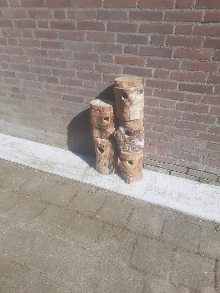 5 natuurblokken, Ophalen, Gebruikt, Hout, Overige typen