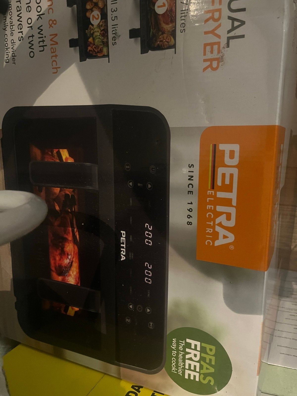 Petra Electric 7L Dual Airfryer - Nieuw in doos, Ophalen, Nieuw, Airfryer XL, 1500 gram of meer
