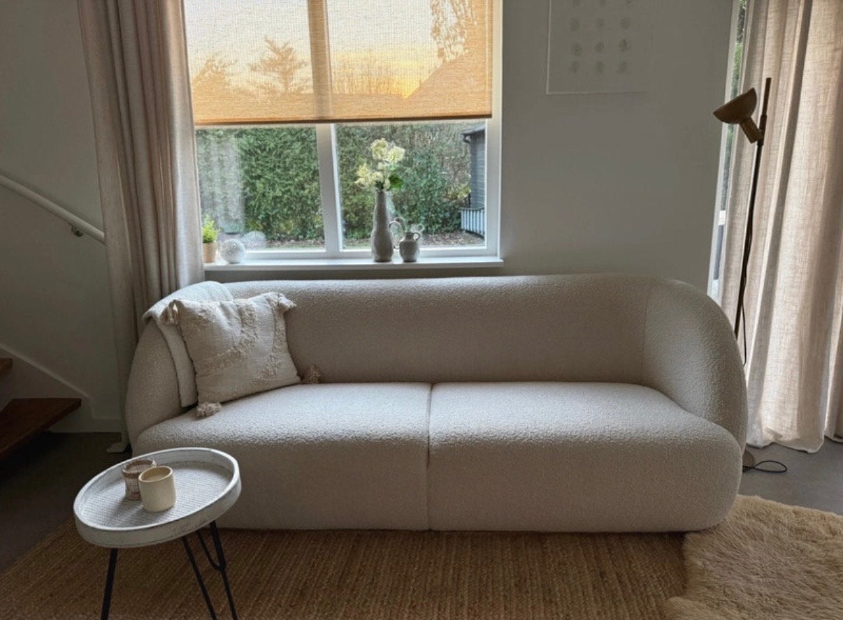 Bank van Sofa Company - Maya Cream, Ophalen, Driepersoons, 75 tot 100 cm, Zo goed als nieuw