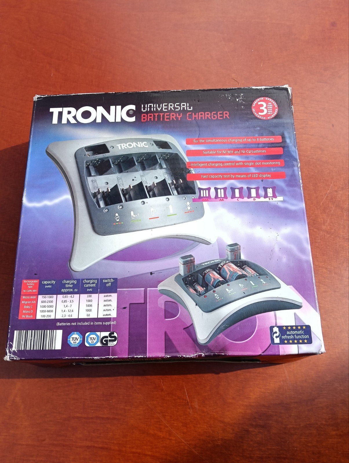 Opbrengst voor hondenrescue Tronic Universele Batterijlader, Ophalen