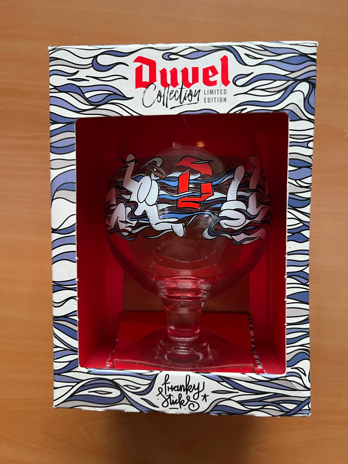Duvel Collection Limited Edition Franky Sticks Glas, Ophalen of Verzenden, Nieuw, Glas of Glazen, Duvel