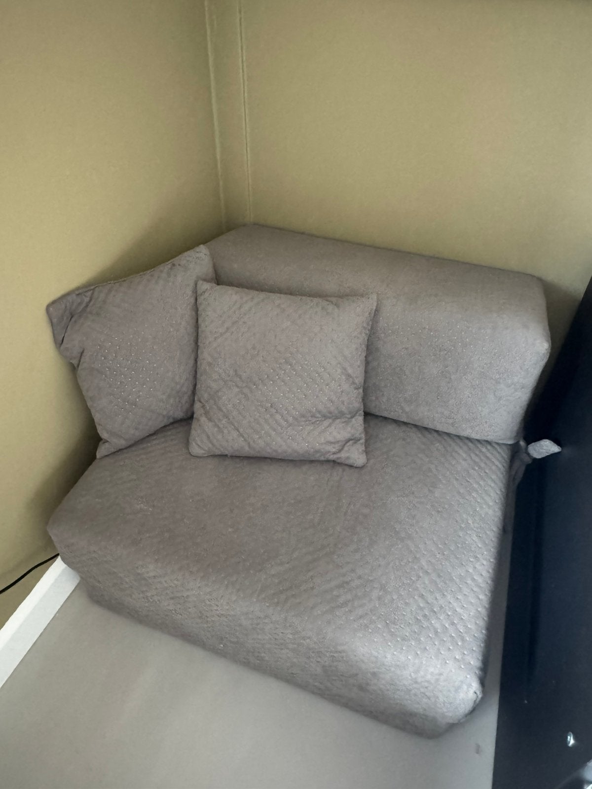 Opvouwbaar logeermatras stoel viking antraciet, Ophalen, Eenpersoons, Grijs, 90 cm