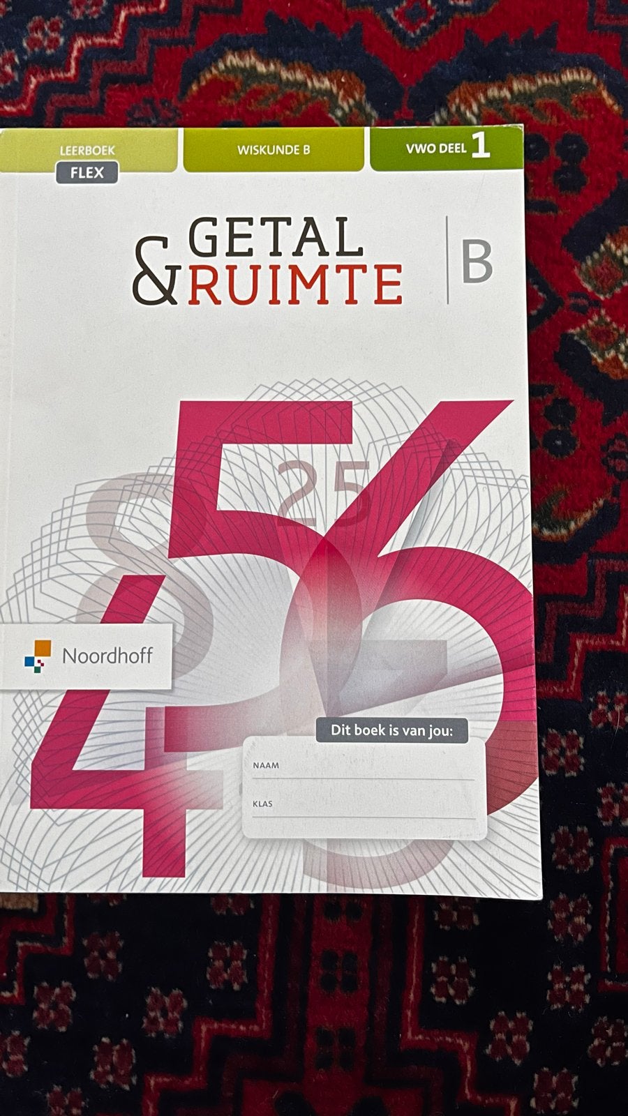 Getal & Ruimte VWO deel 1 Wiskunde B Leerboek, Boeken, Ophalen of Verzenden, Zo goed als nieuw, VWO, Wiskunde B