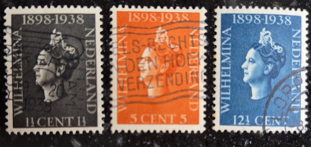POSTZEGELS NEDERLAND 1939 WILHELMINA GESTEMPELD, Verzenden, T/m 1940, Gestempeld