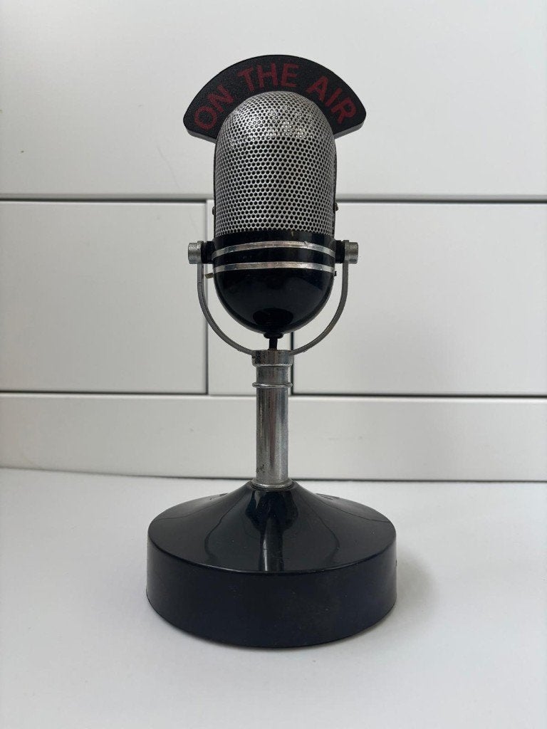 Vintage Peleson On The Air microfoon radio jaren 80, Verzamelen, Ophalen of Verzenden, Audio en Video