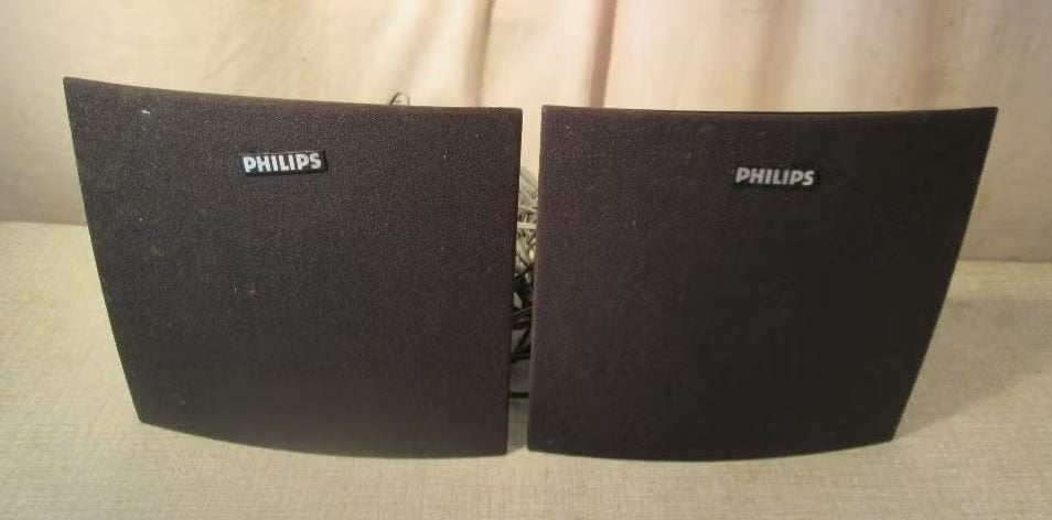 2 prima luidsprekers van Philips, Stereo speakers, Philips, Inclusief kabels, Ophalen of Verzenden