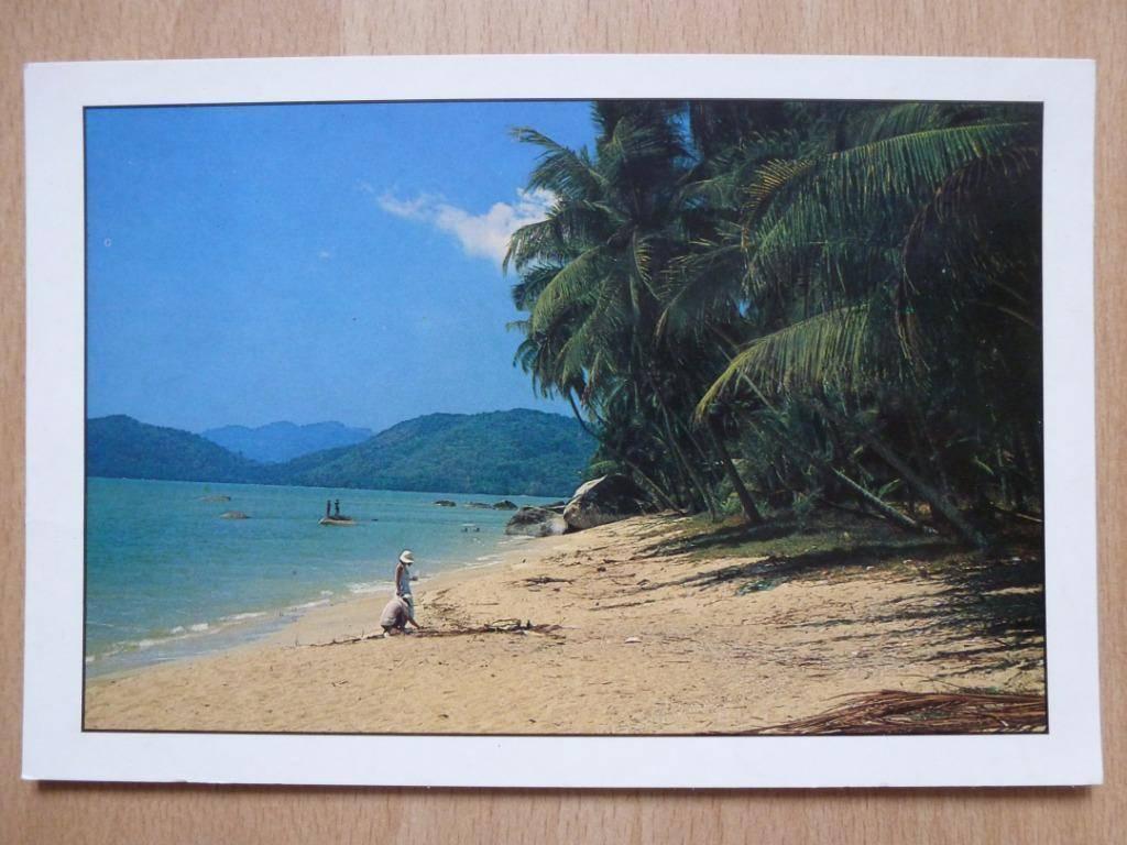 Ansichtkaart Tropical beach Penang Malaysia Maleisië strand, Ophalen of Verzenden, 1980 tot heden, Ongelopen, Buiten Europa
