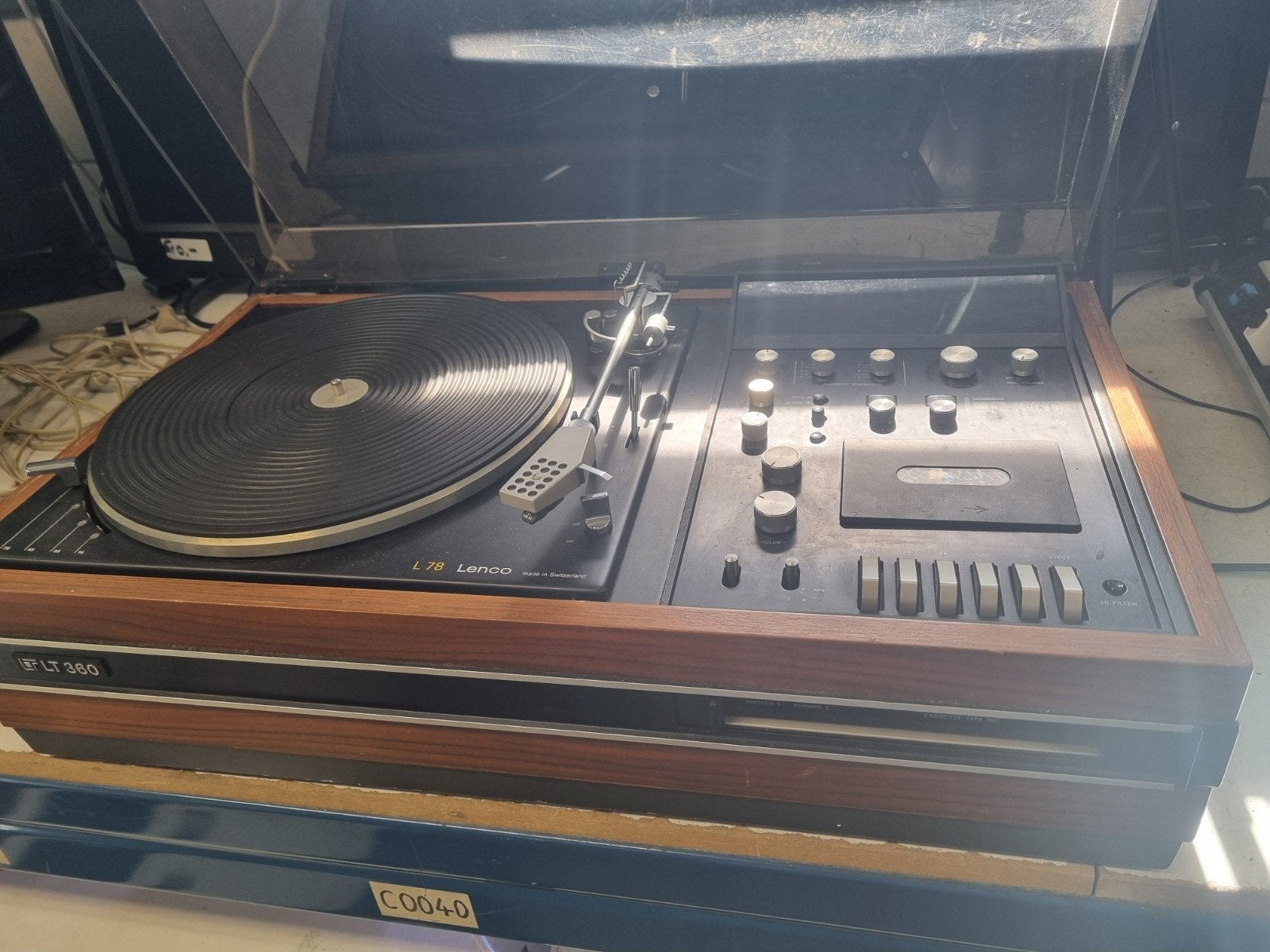 Lenco L78 LT 360 Platenspeler met Cassettedeck, Audio, Tv en Foto, Platenspelers, Gebruikt, Platenspeler, Overige merken, Ophalen