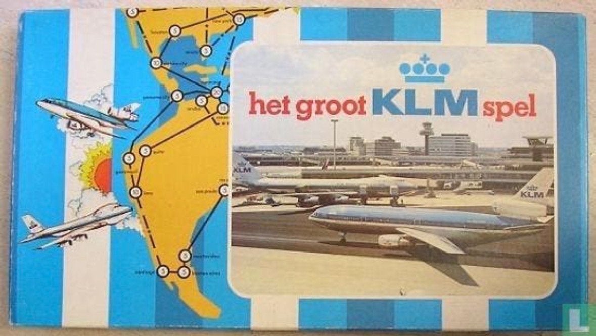 Collectors item: Het Groot KLM Spel uit 1975, Vijf spelers of meer, Ophalen of Verzenden, Gebruikt, Reisspel