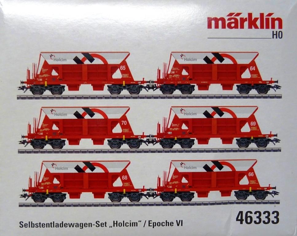 Märklin 46333 Set (6) Zelflossers HOLCIM, Ophalen, Wisselstroom, Treinset, Nieuw