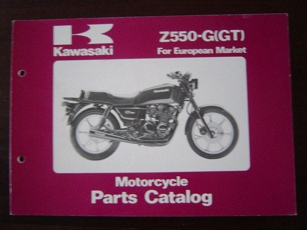 Kawasaki Z550G GT 1982 motorcycle parts catalogue Z550 G1, Ophalen of Verzenden, Kawasaki