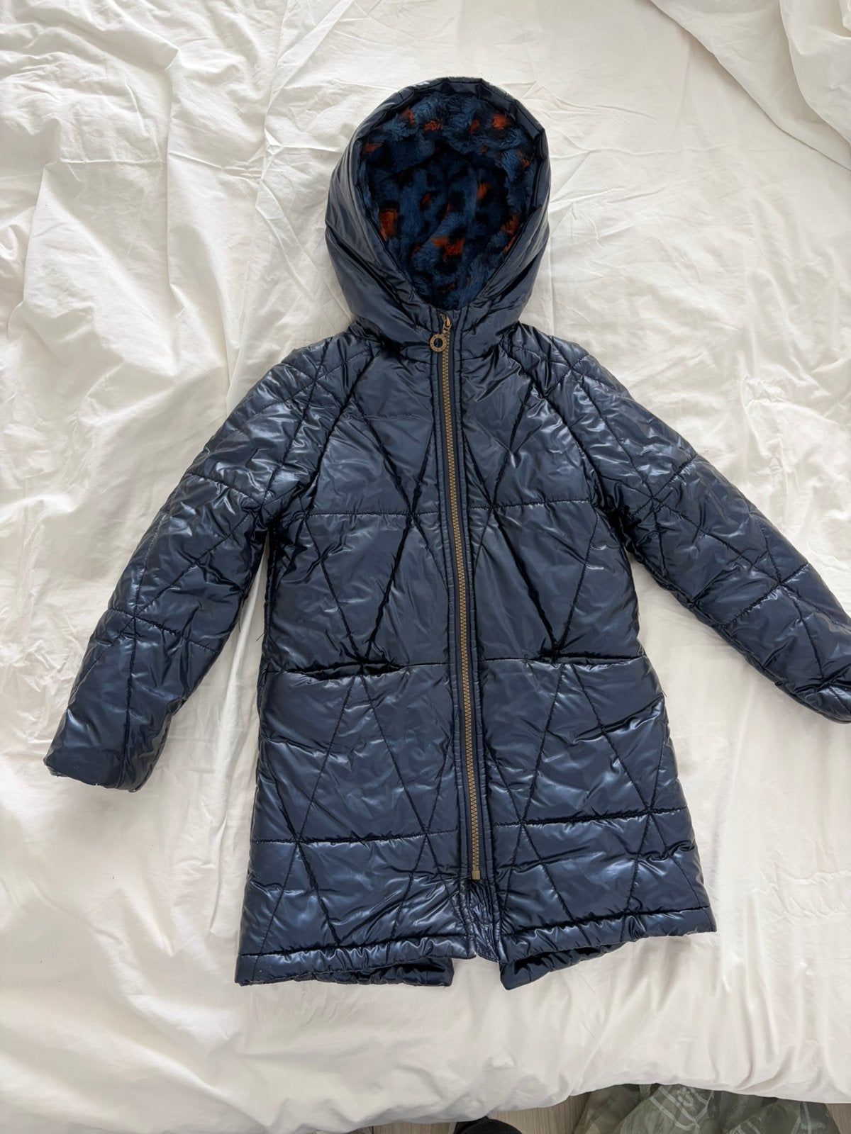 BNosy meisjes winterjas blauw maat 122/128, Ophalen of Verzenden, Gebruikt, Meisje, Jas