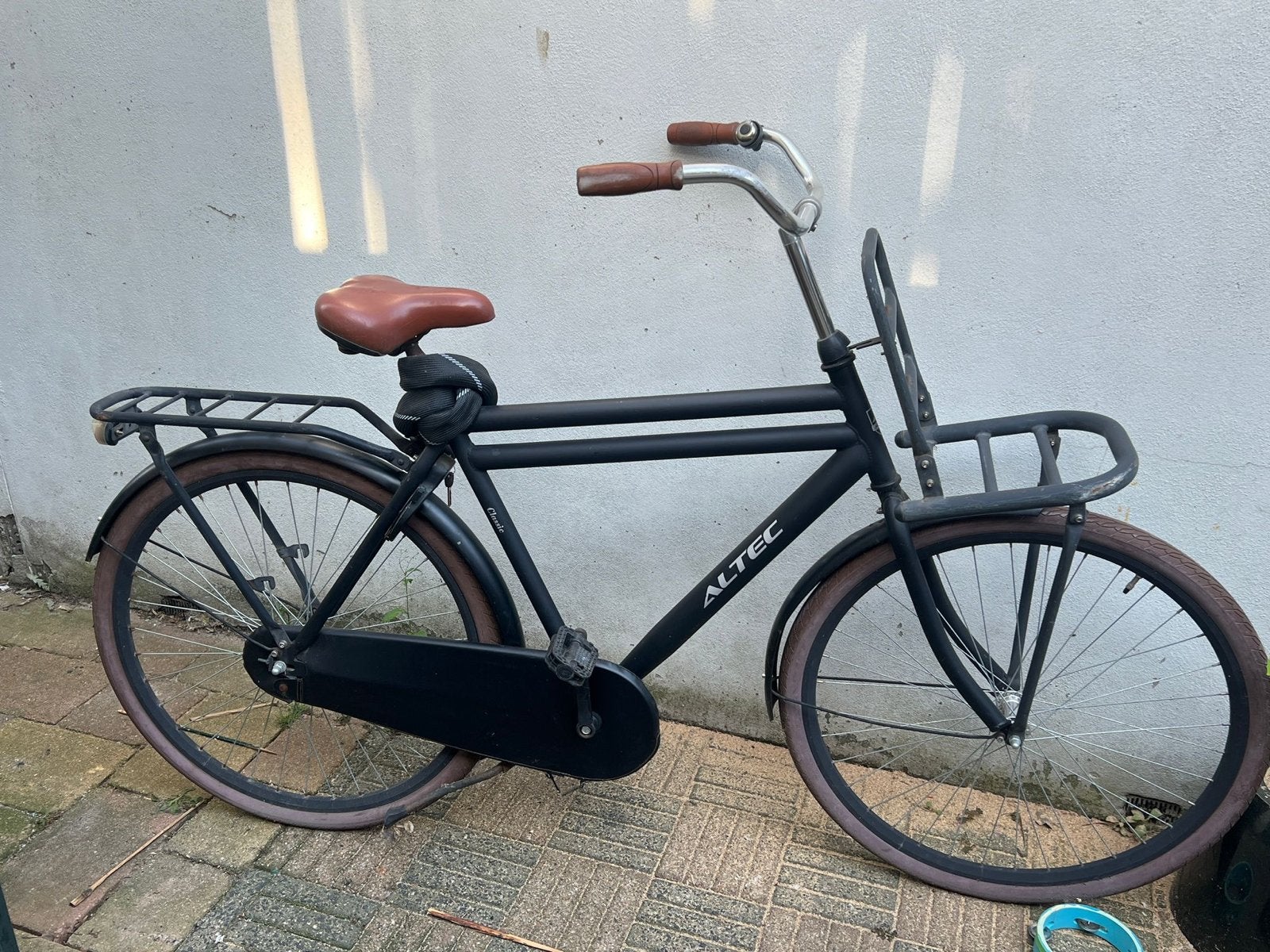 Altec Transportfiets Zwart incl hangslot, Terugtraprem, Gebruikt, 53 tot 57 cm, Ophalen