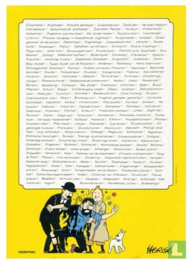 Scheldwoorden kapitein Haddock poster (Nederlands), Verzamelen, Stripfiguren, Ophalen of Verzenden, Kuifje, Plaatje, Poster of Sticker
