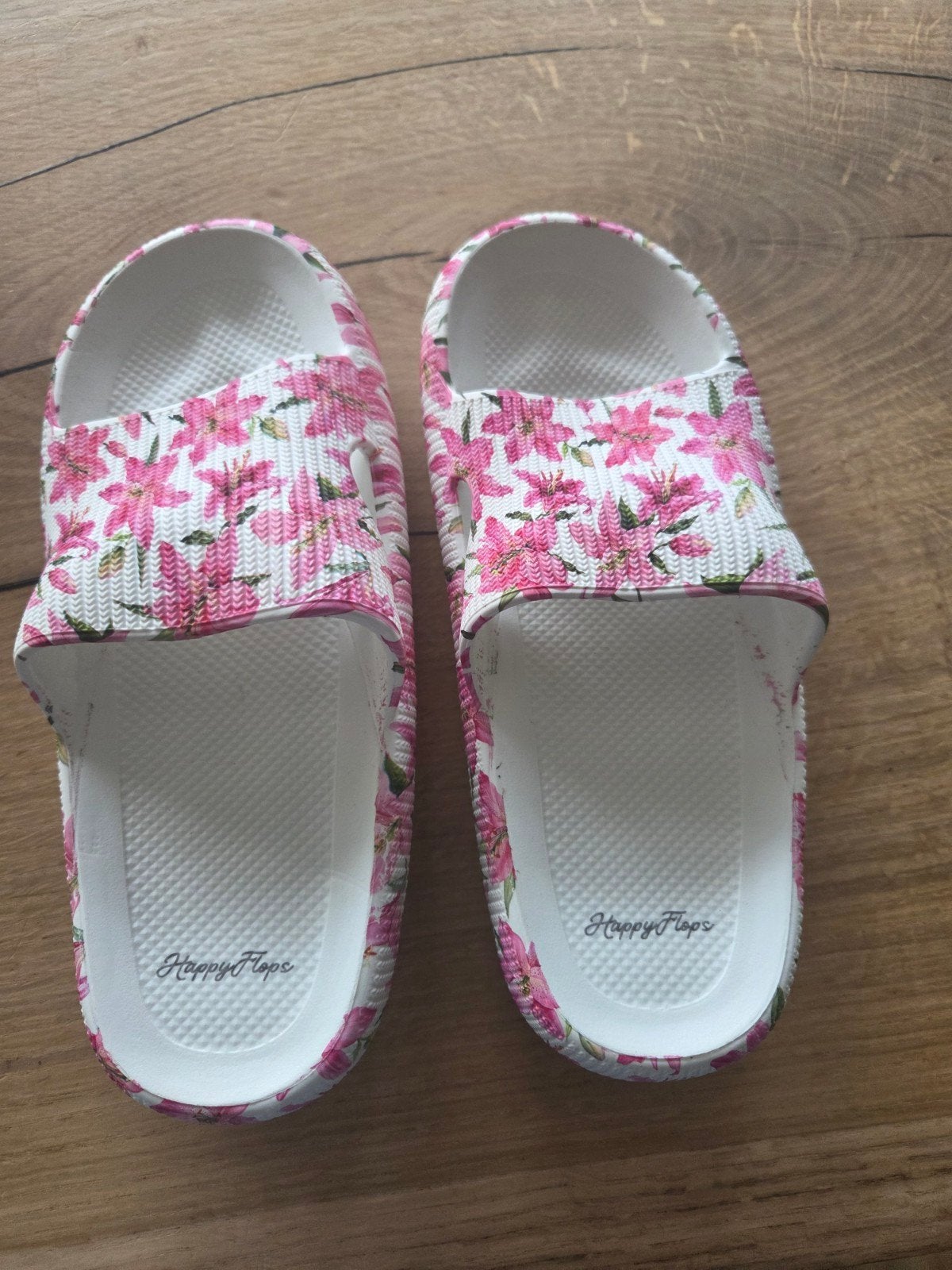 Happy Flops slippers met bloemenprint - Maat 36, Slippers, Wit, Nieuw, Ophalen of Verzenden