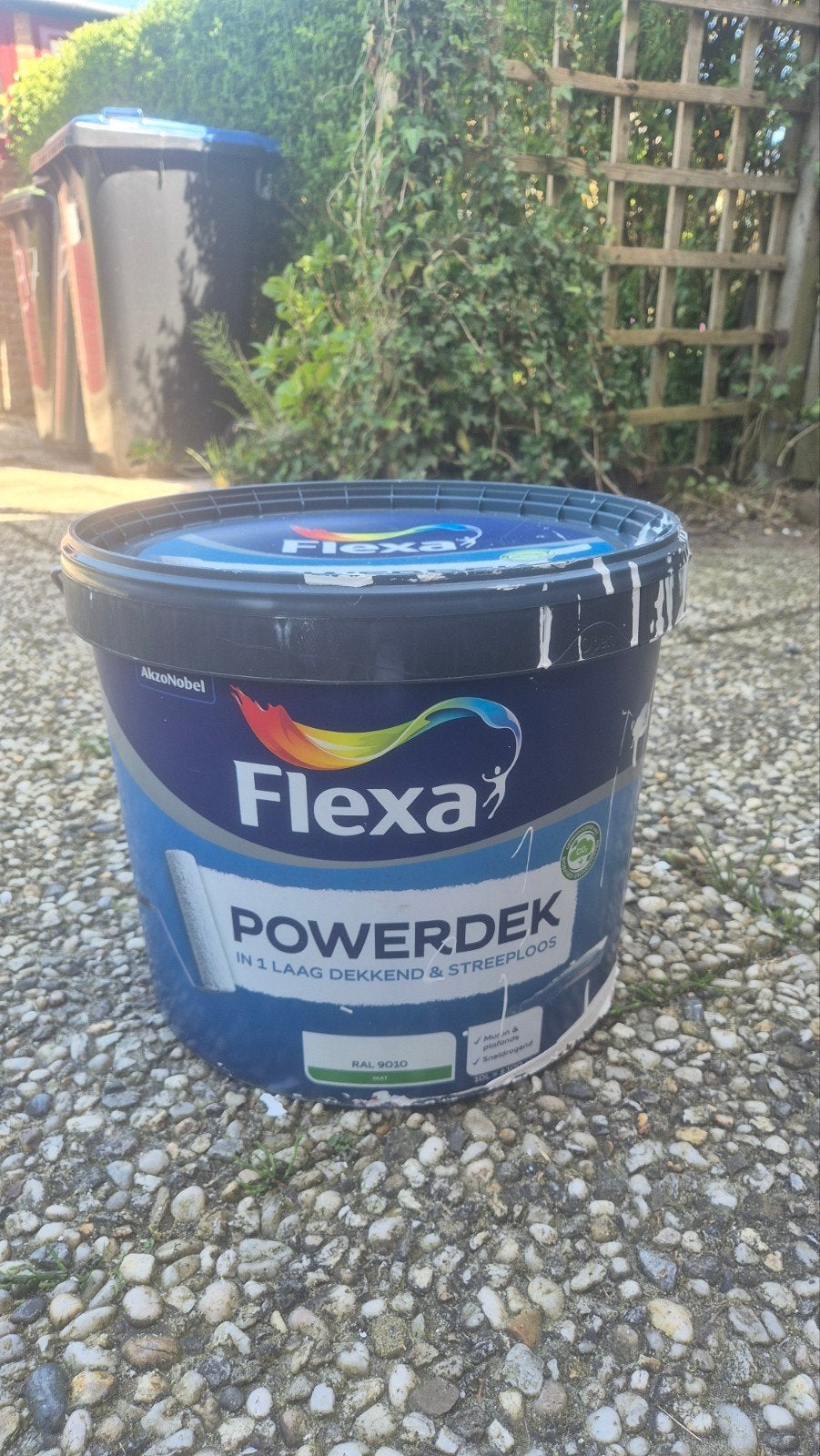 Flexa Powerdek Muurverf RAL 9010 Mat 10L, Ophalen of Verzenden, Nieuw, Overige typen