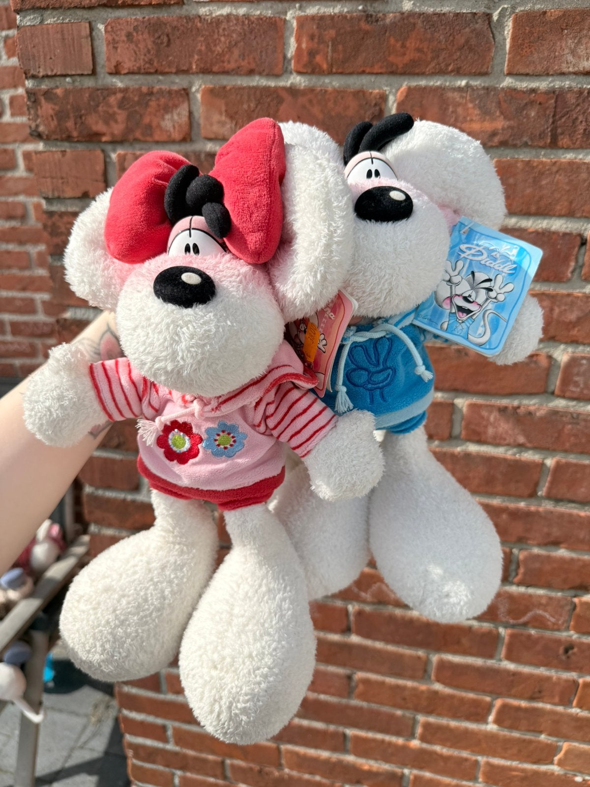 Diddl & Diddlina knuffels teddy stof set nieuw, Ophalen of Verzenden, Nieuw, Knuffel