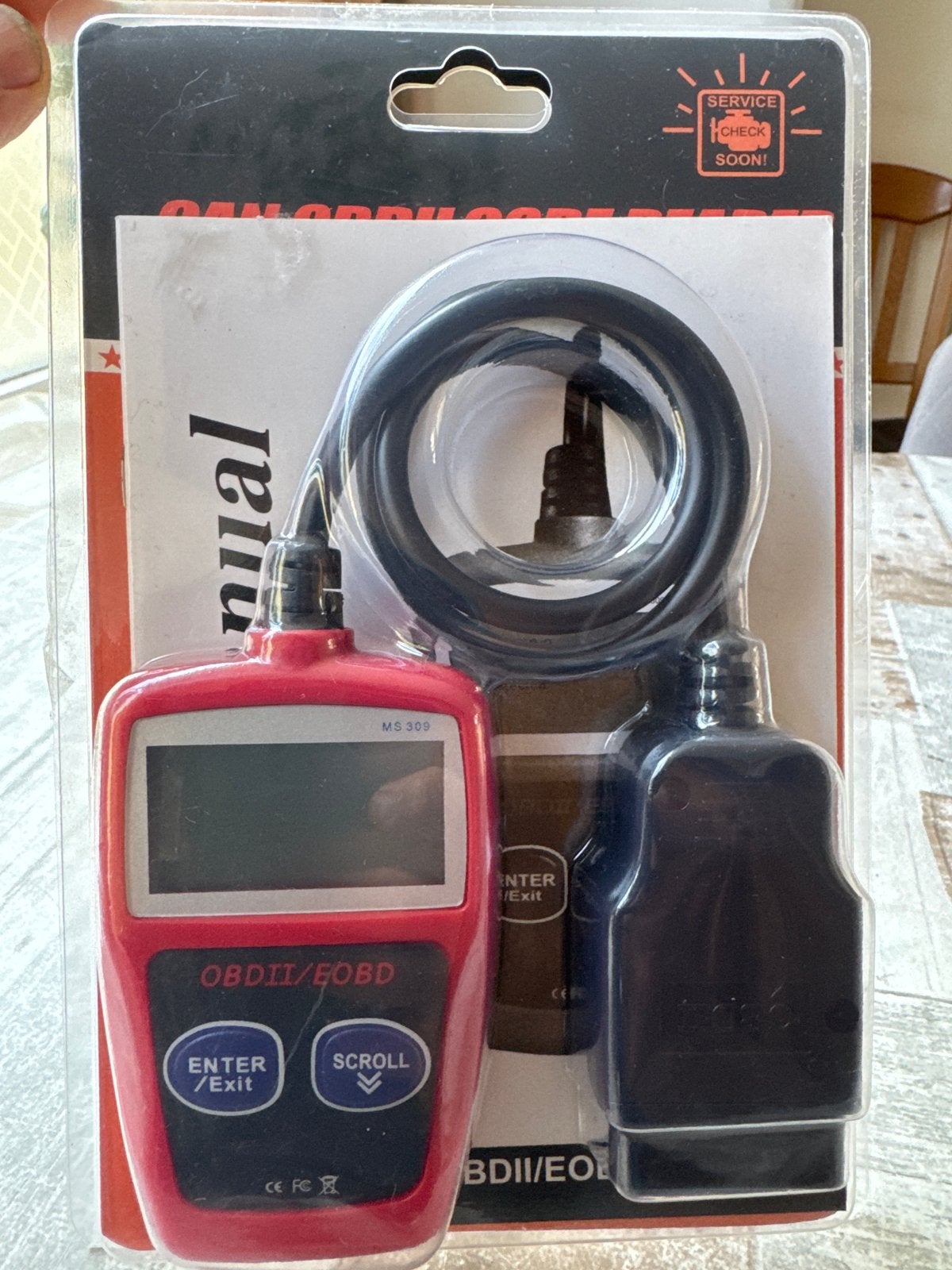 OBDII/EOBD Foutcodelezer MS.309 voor Auto's, Auto diversen, Ophalen, Nieuw