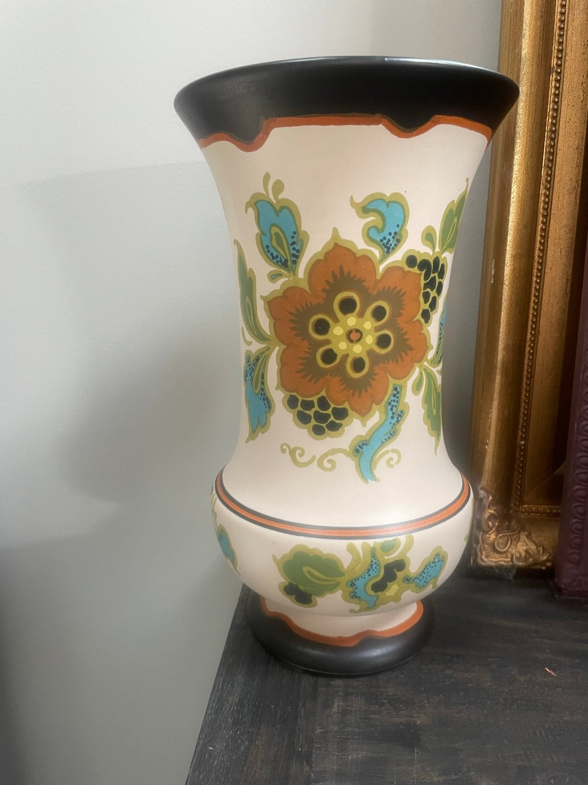 Vintage Gouda Plateel Vaas Modica - Oud-Gouda, Antiek en Kunst, Antiek | Vazen, Ophalen