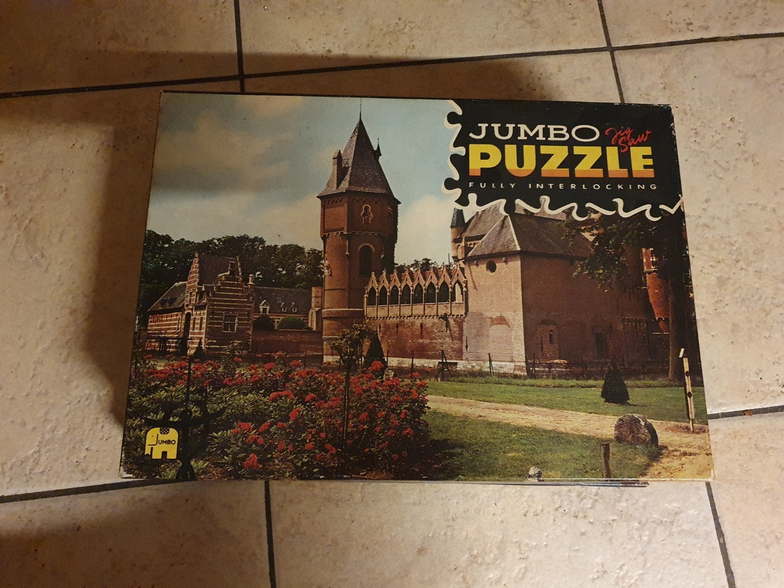 Jumbo legpuzzel 520 stukjes - Kasteel en Winterlandschap, Ophalen, 500 t/m 1500 stukjes, Zo goed als nieuw, Legpuzzel