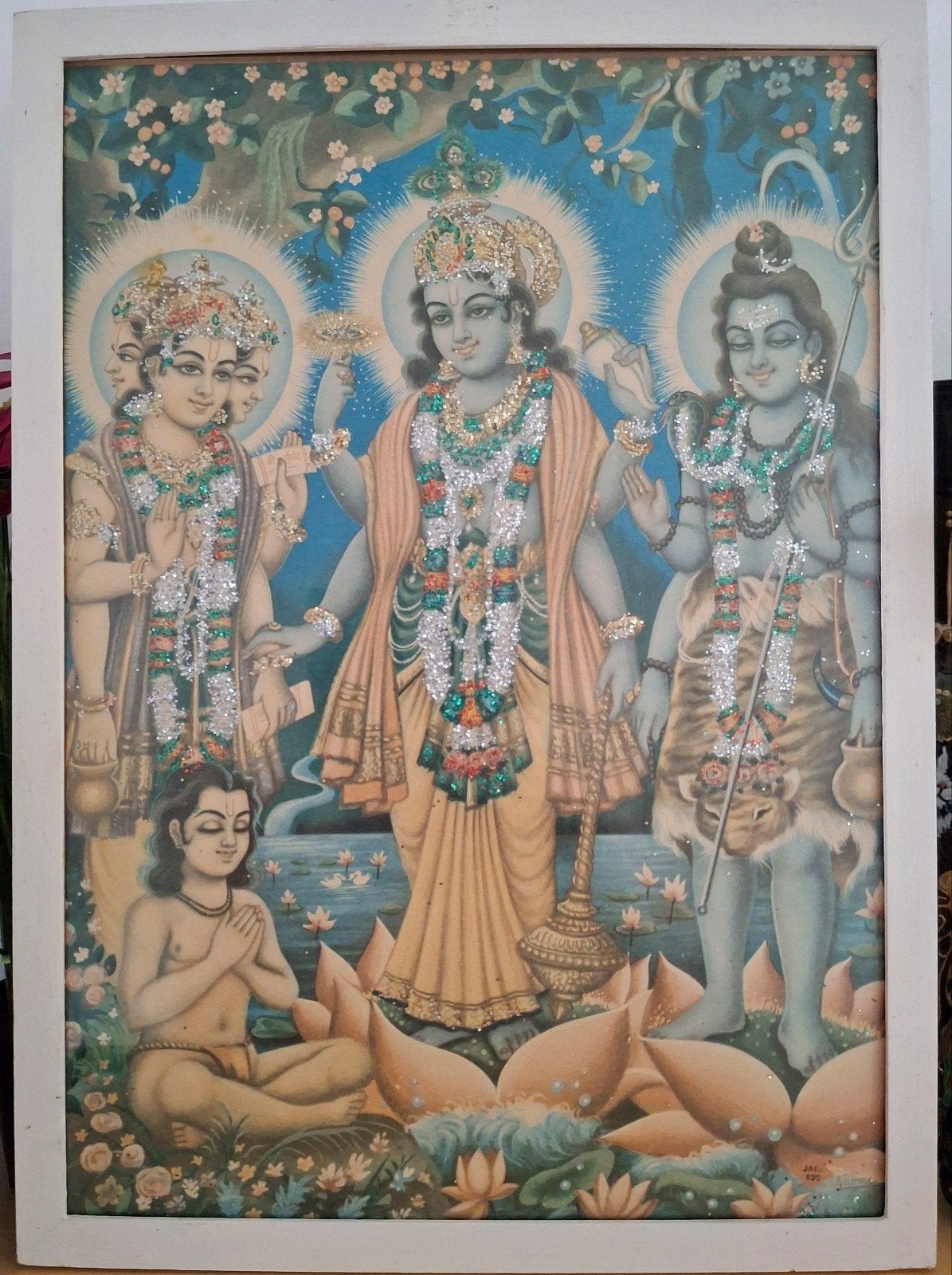 Schilderij Brahma Vishnu Shiva, Ophalen of Verzenden