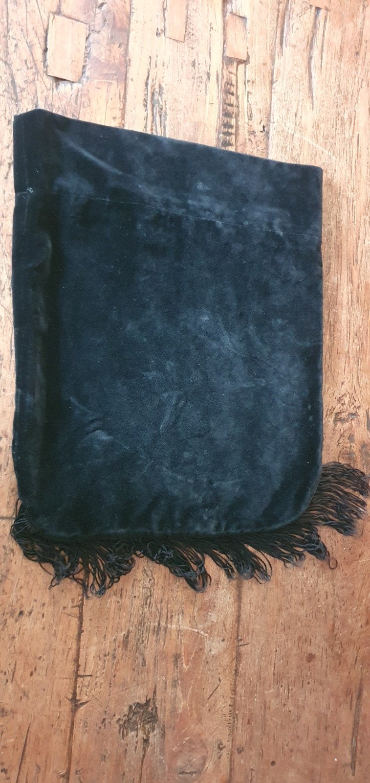 Antiek streekdracht klederdracht velours tasje buidel franje, Antiek en Kunst, Ophalen of Verzenden