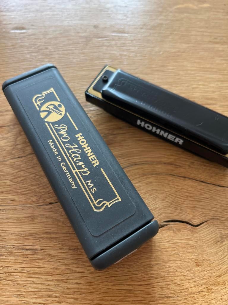 Hohner Pro Harp in A, Muziek en Instrumenten, Blaasinstrumenten | Mondharmonica's, Ophalen of Verzenden, Zo goed als nieuw, Met koffer of doosje
