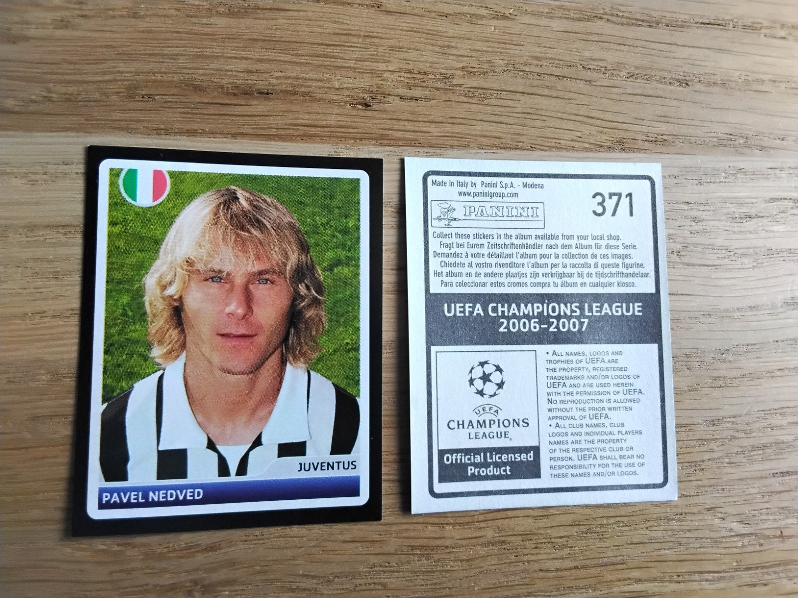 Panini Sticker Pavel Nedved Champions League 2006/07, Ophalen of Verzenden, Zo goed als nieuw, Buitenlandse clubs, Poster, Plaatje of Sticker