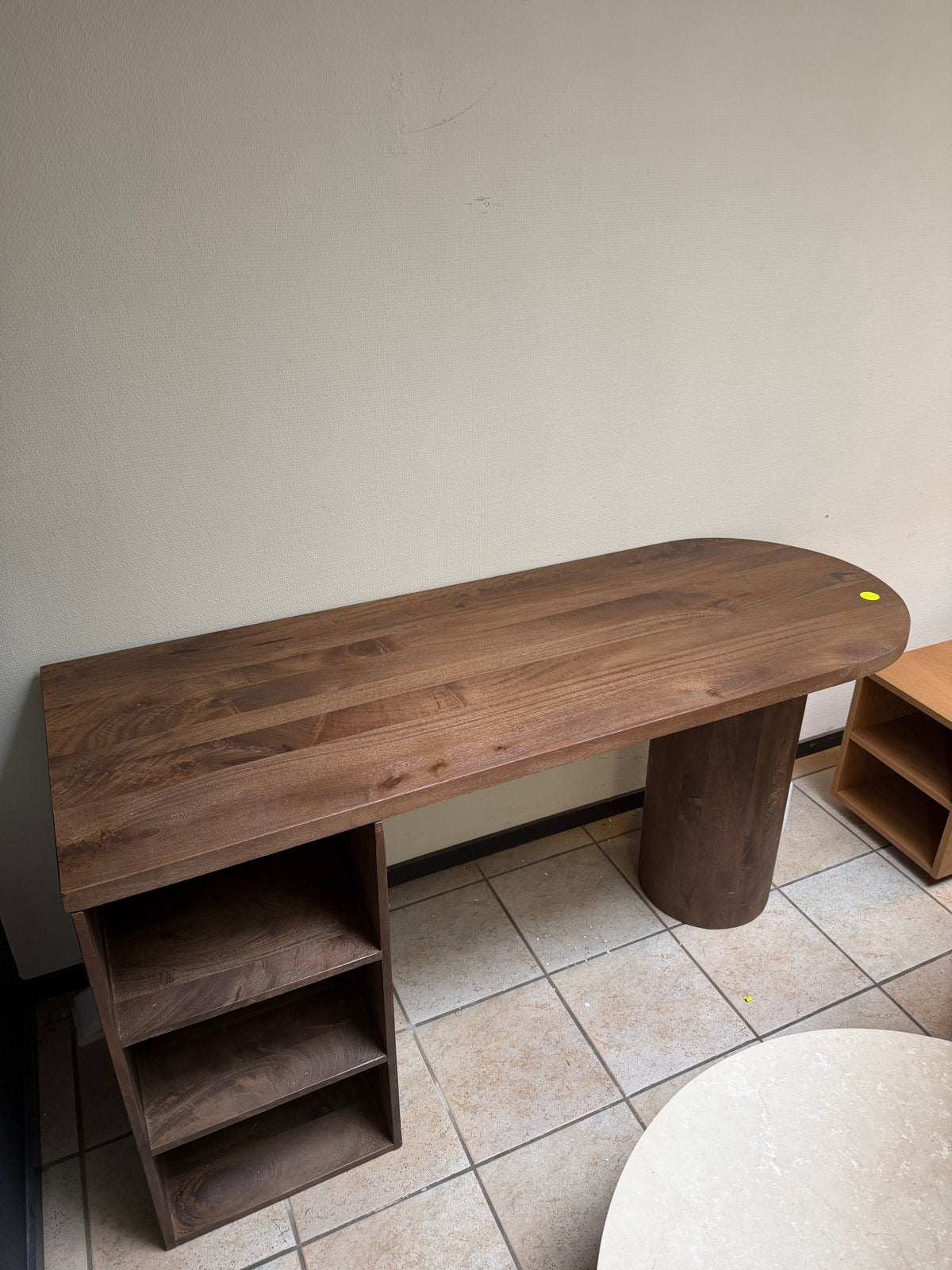Deja Living bureau walnoot mangohout, Huis en Inrichting, Bureaus, Opbergruimte, 160 cm, Overige merken, Overige materialen