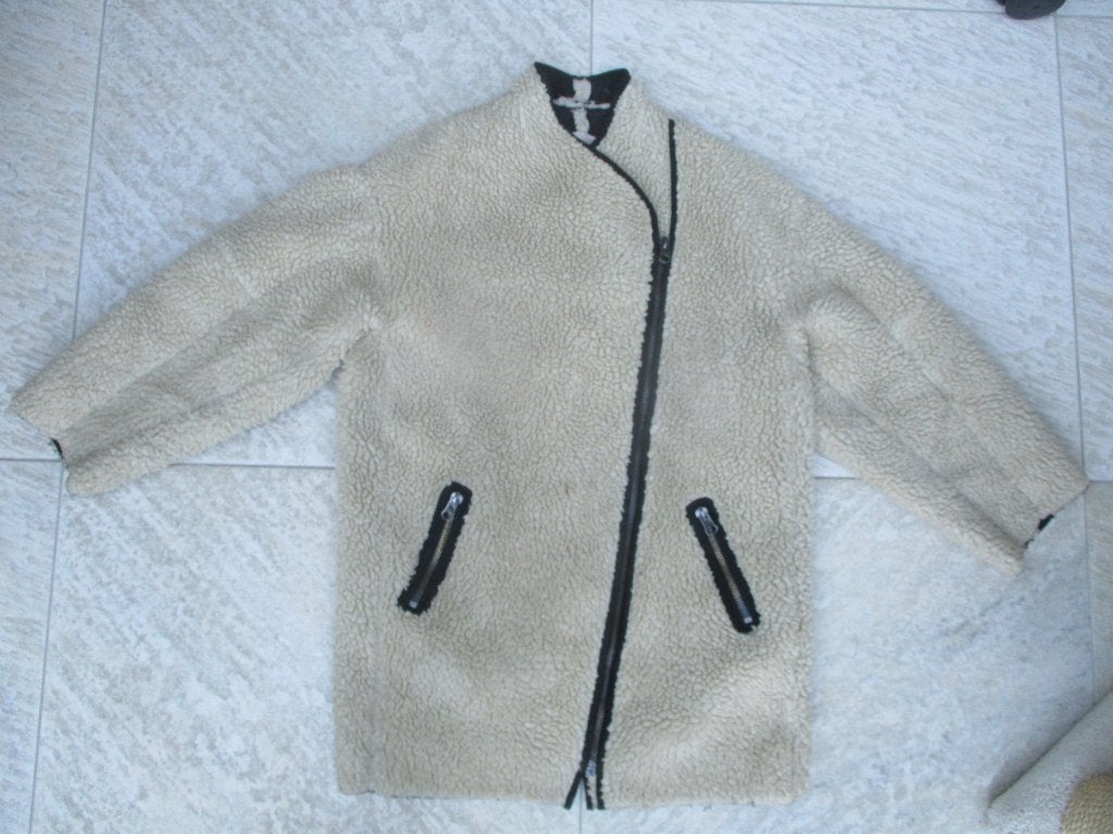 Winterjas H&M beige teddy maat 34 jas, H&M, Beige, Ophalen of Verzenden, Zo goed als nieuw