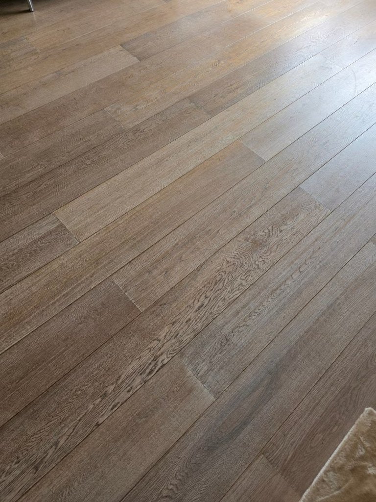 premium eiken multiplank vloer, ong 50 m2, Ophalen, Gebruikt, Vloerdelen of -planken, 10 m² of meer