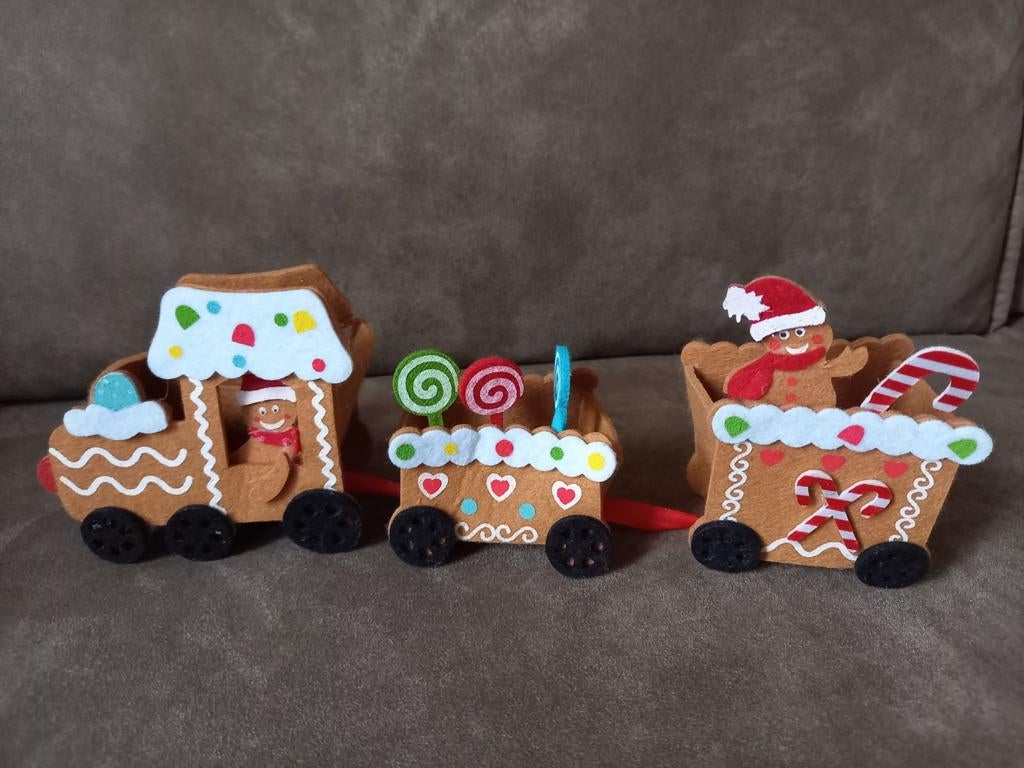 Leuke kerst trein van vilt, Diversen, Kerst, Gebruikt, Ophalen of Verzenden
