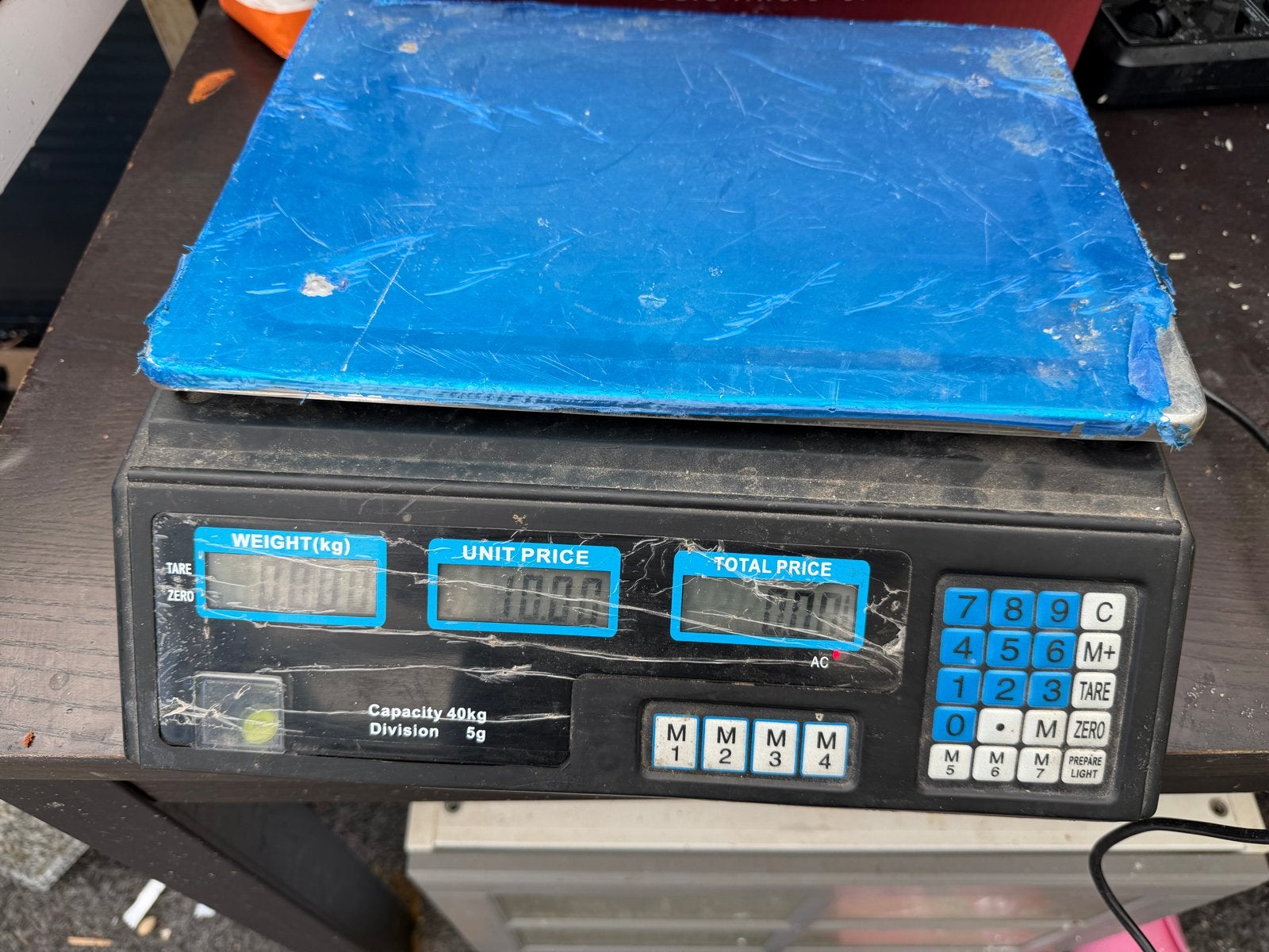 Digitale Winkelweegschaal 40kg met Prijsberekening, Ophalen, Gebruikt, Winkelweegschaal, Digitaal