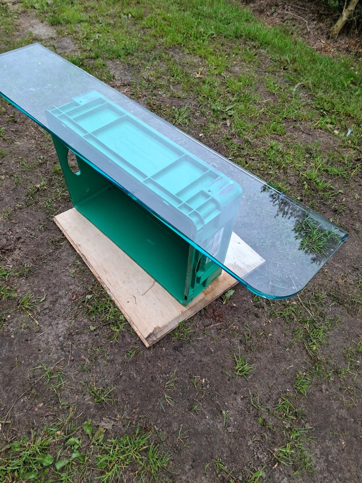 Glasplaat met afgeronde hoeken, Ophalen, Gebruikt, Minder dan 80 cm, 80 tot 120 cm