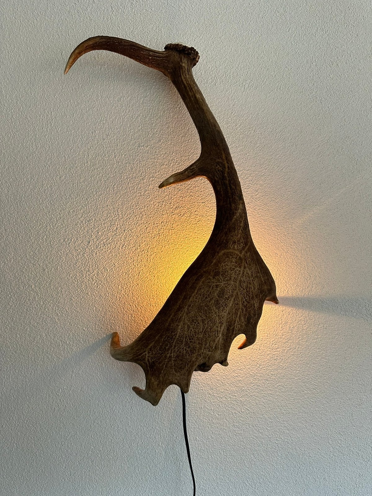 Geweien geweienlamp jacht Veluwe geweien edelhert wandlamp., Ophalen of Verzenden, Nieuw