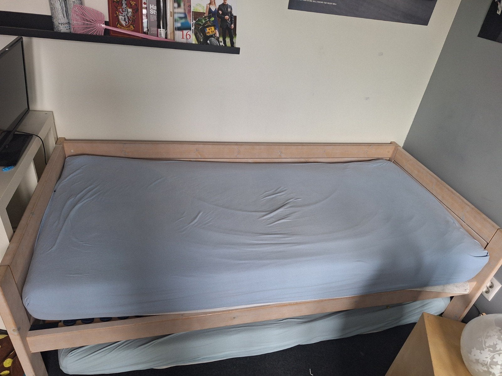 Leuk bed 90x200 inclusief lattenbodem en evt matras, Ophalen, Gebruikt, 90 cm, 200 cm